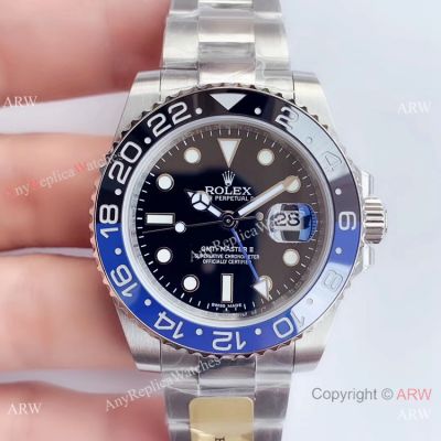 UN factory Replica Rolex Gmt-Master 2 Batman Watch SWISS 3285